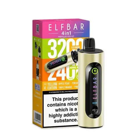 Elf Bar 4 - in - 1 Prefilled Pod Vape Kit - (Pack of 5) - Washington Vapes Wholesale