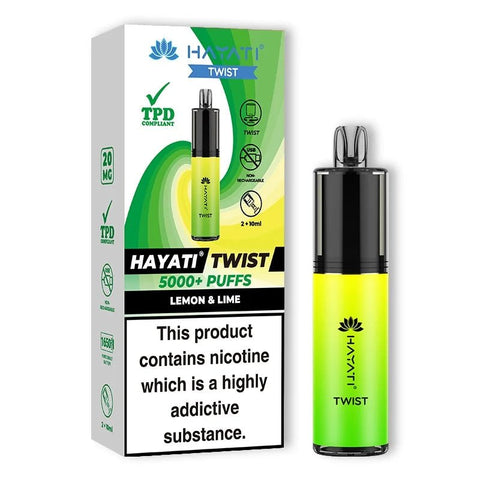 Hayati 5000 Twist TPD Disposable Vape Pod - (Pack of 5) - Washington Vapes Wholesale