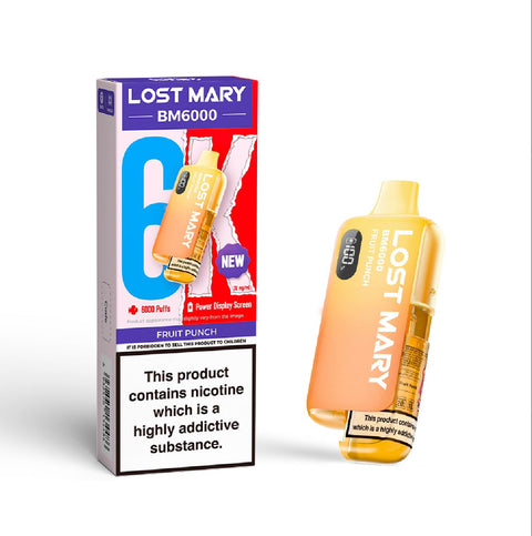 Lost Mary BM6000 Disposable Rechargeable Vape Kit - (Box of 5) - Washington Vapes Wholesale